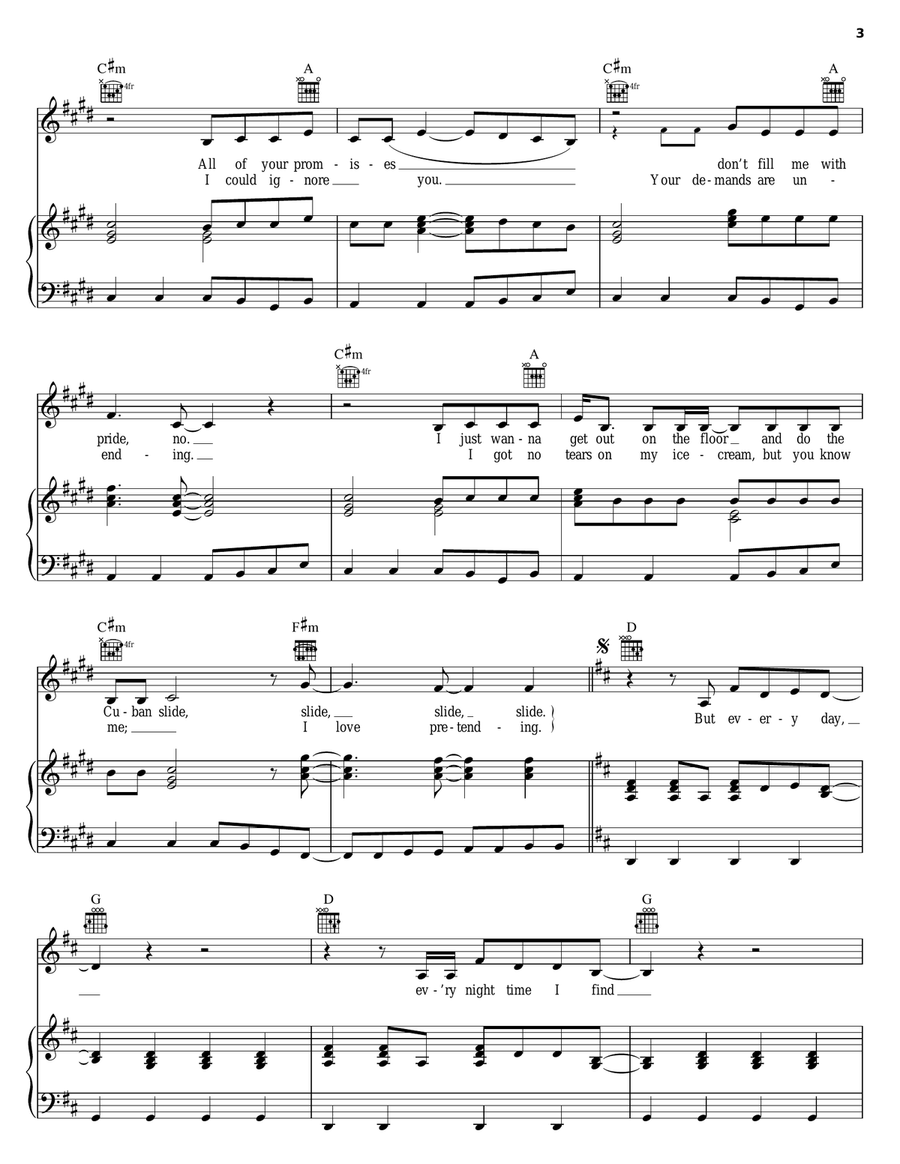 Mystery Achievement Piano, Vocal, Guitar scores gallery preview page 3