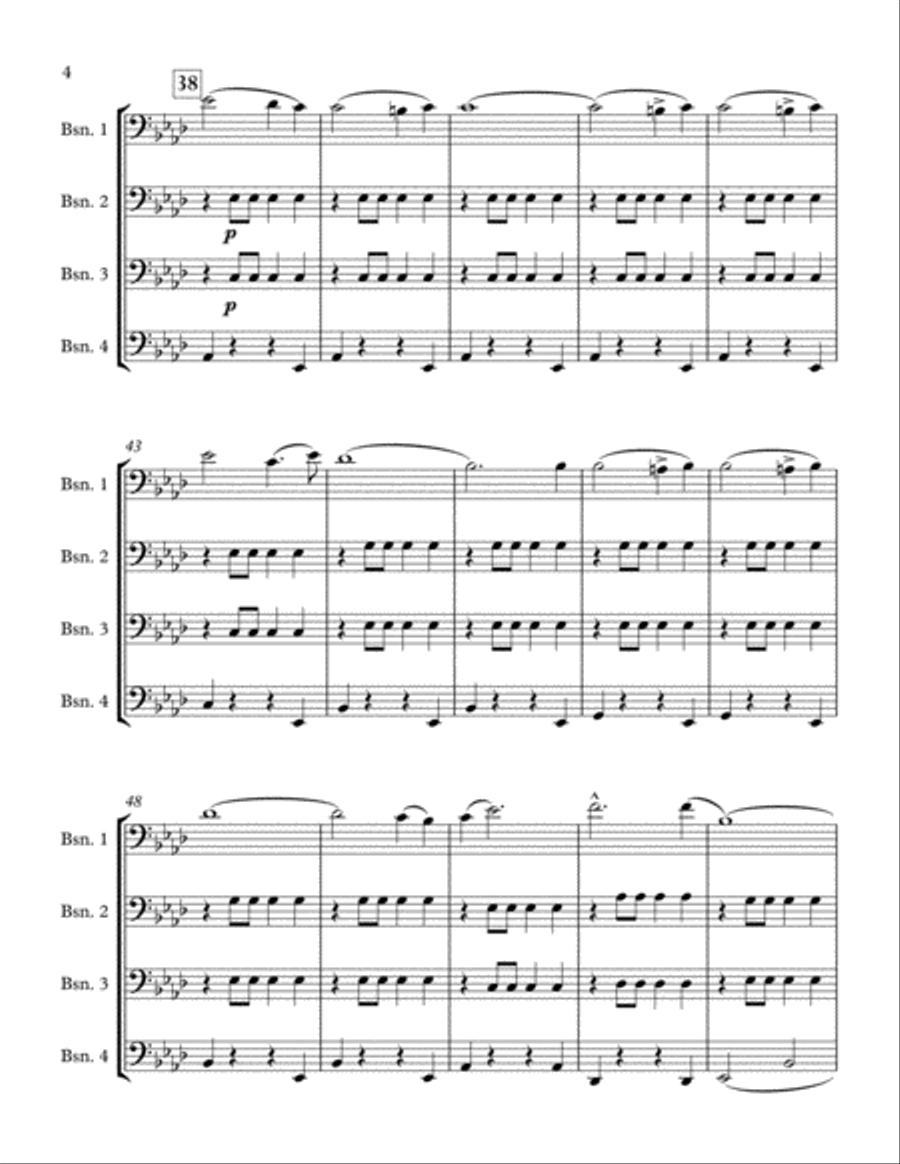 Stars and Stripes Forever (for Bassoon Quartet) Woodwind Quartet scores gallery preview page 4