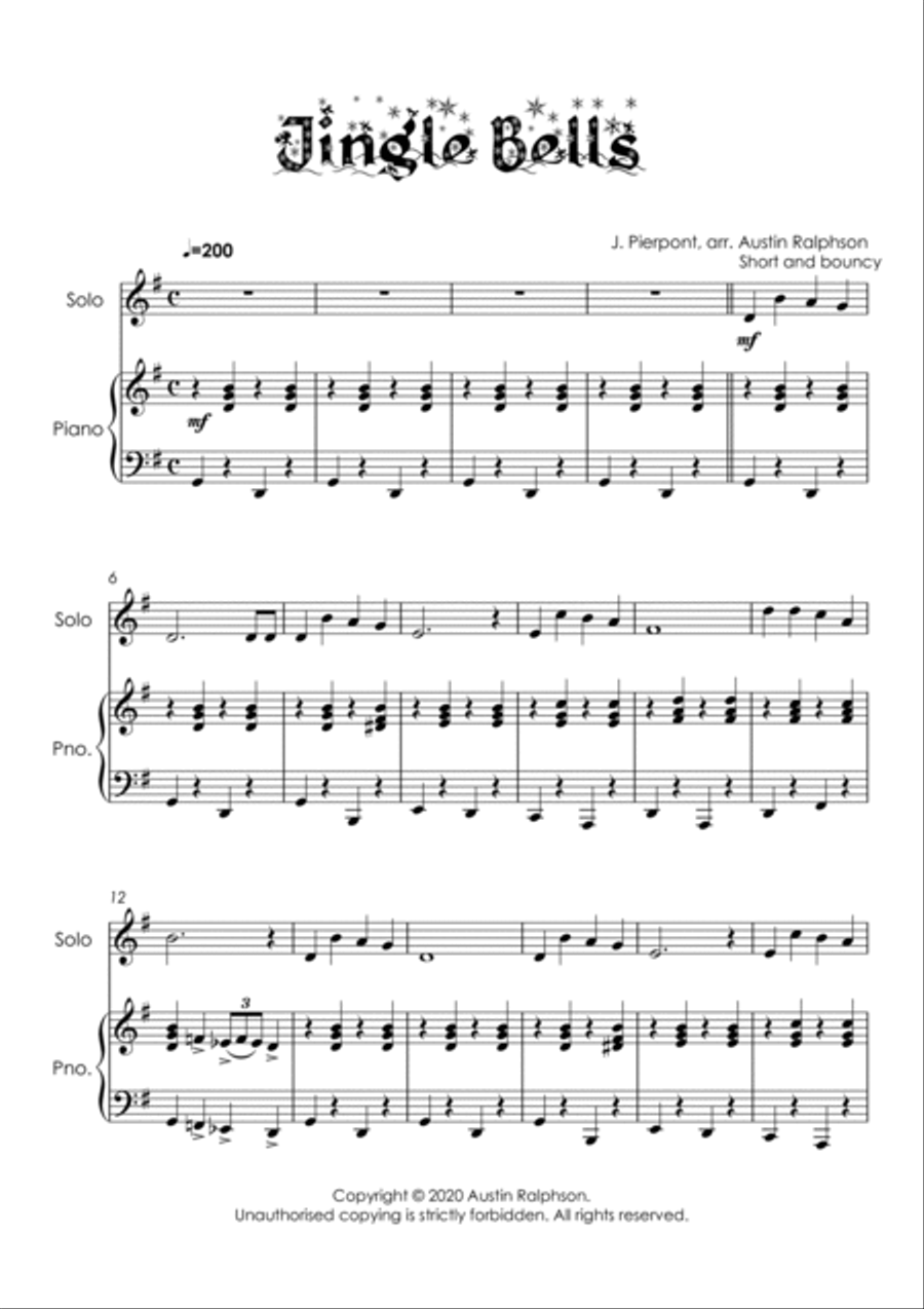 6 Christmas Violin Solos for Fun - with FREE BACKING TRACKS and piano accompaniment to play along wi Violin Solo scores gallery preview page 5
