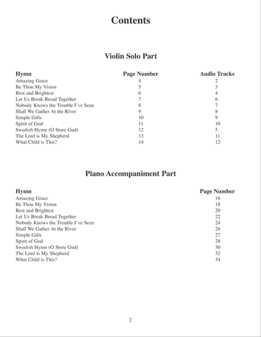 Hymn Favorites for Violin