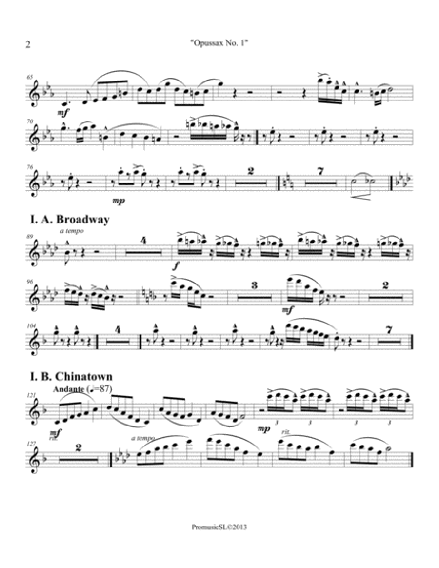 Opussax No. 1 Full Orchestra scores gallery preview page 2
