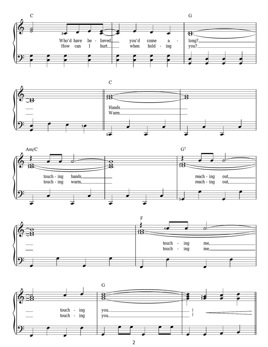 Sweet Caroline Piano, Vocal scores gallery preview page 2