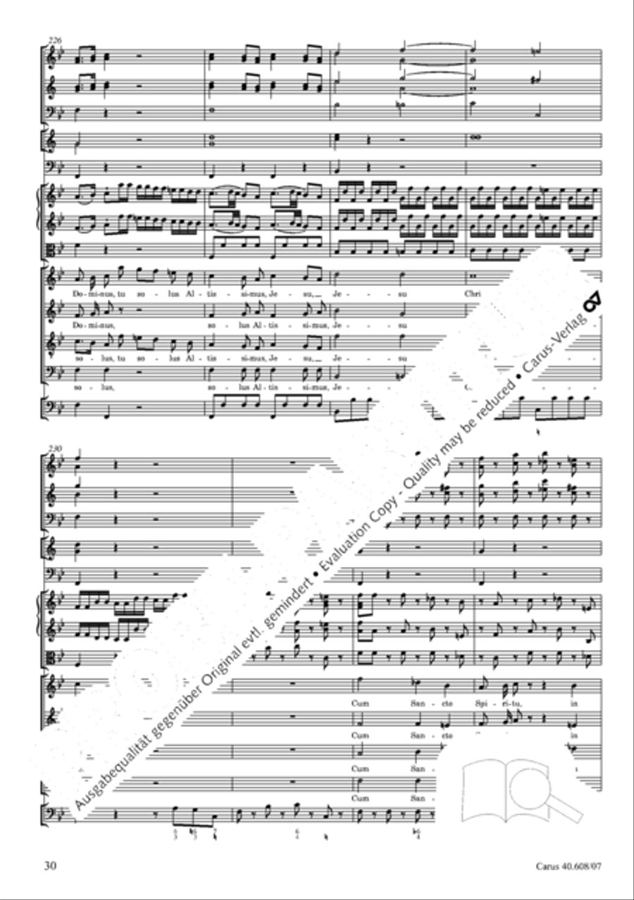 Missa Sancti Bernardi von Offida in B 4-Part scores gallery preview page 45