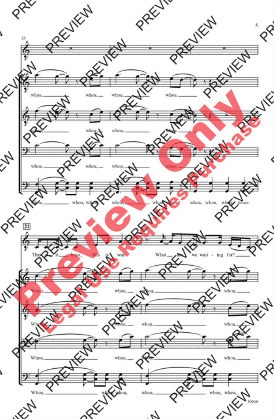 Some Nights Men's Choir scores gallery preview page 5