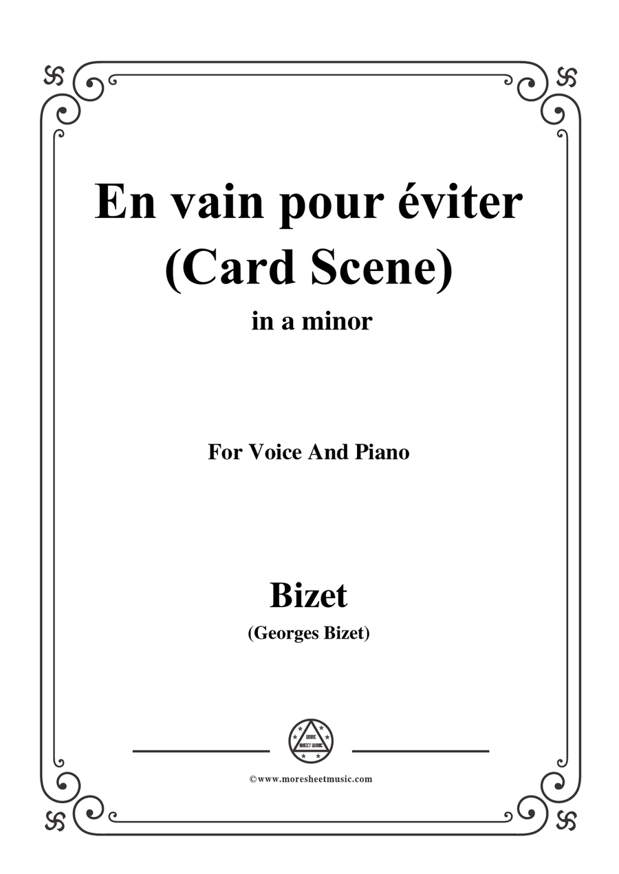 Bizet-En vain pour éviter(Card Scene),from 'Carmen',in a minor,for Voice and Piano Piano, Vocal scores gallery preview page 1