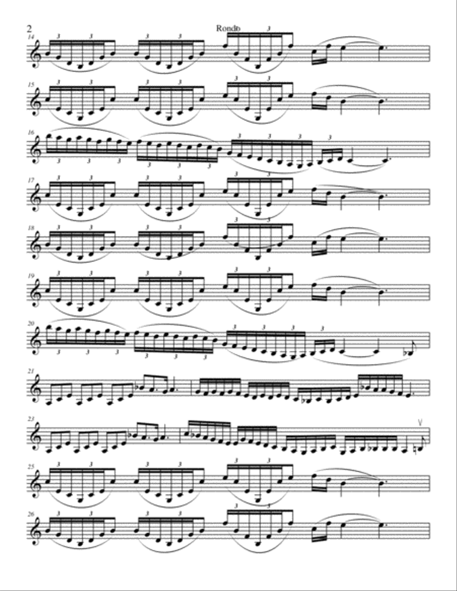 Rondo - Violin 2 part Rondo - Violin 2 part String Quartet scores gallery preview page 2