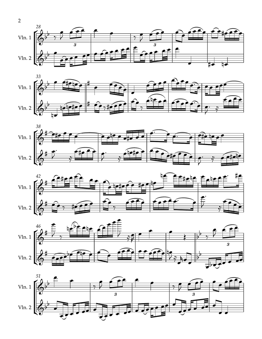 Por Una Cabeza for Two Violins String Duet scores gallery preview page 2