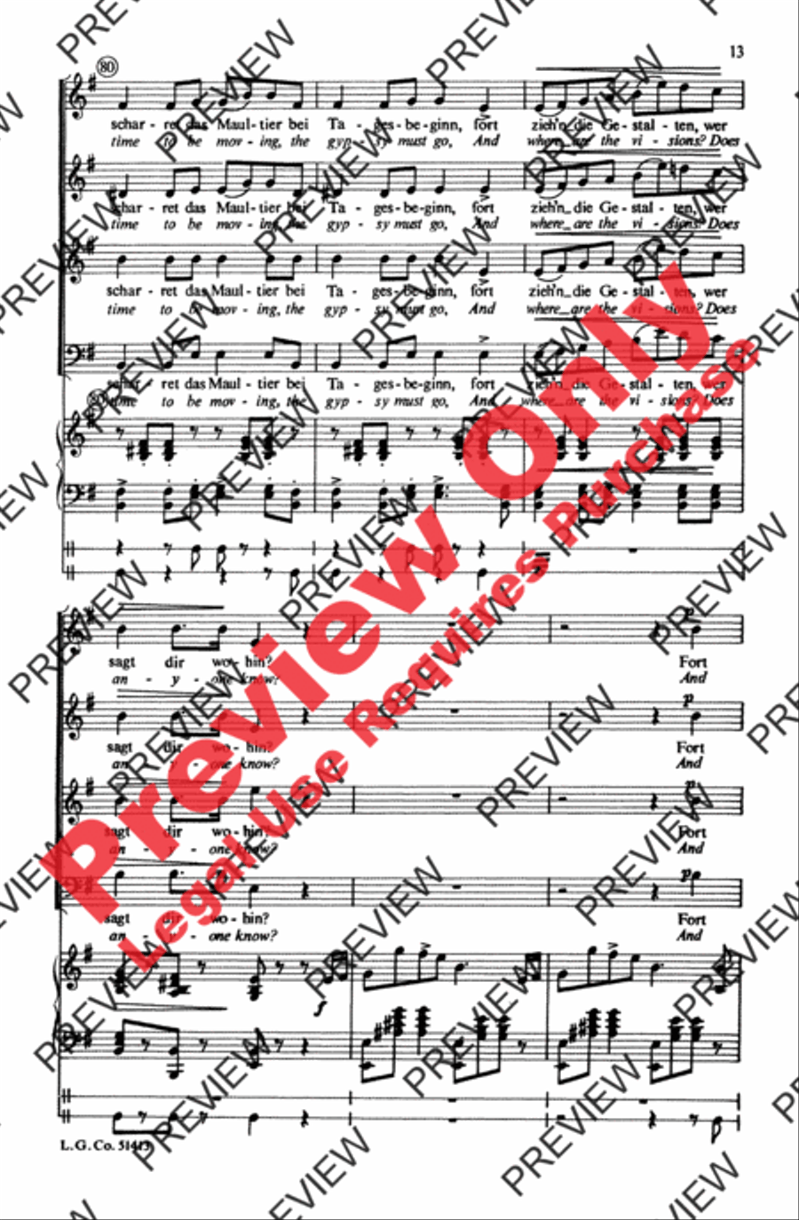 Zigeunerleben Choir scores gallery preview page 13