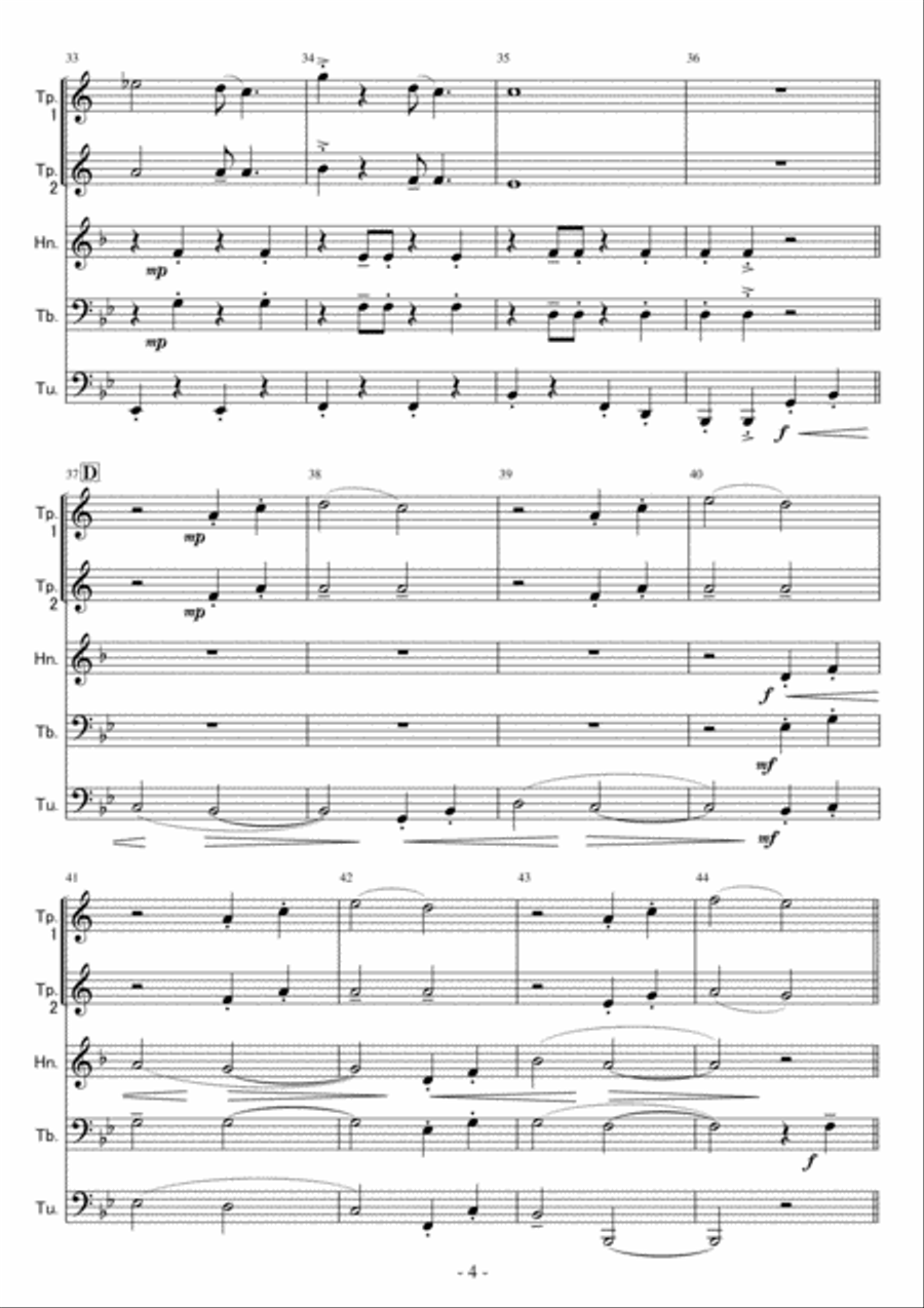 I Just Can't Wait To Be King Brass Ensemble scores gallery preview page 4