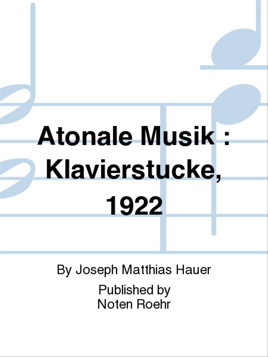 Atonale Musik Piano Solo scores gallery preview page 1