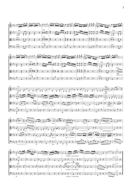 Bizet Menuet from L'arlesienne, for string quartet, CB104 image number null