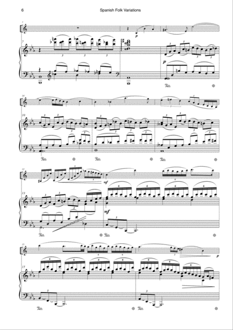 Spanish Folk Variations E-Flat Clarinet scores gallery preview page 3