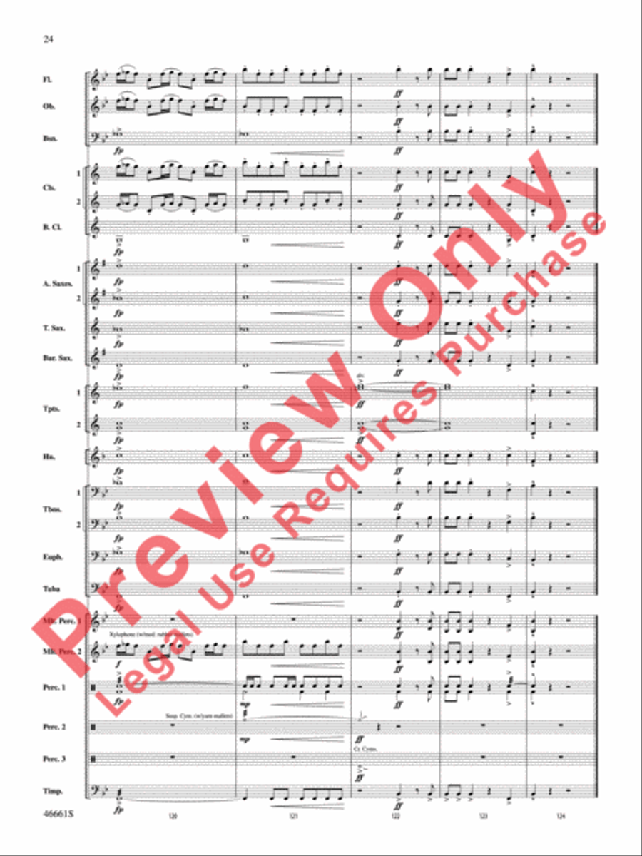 Nine Mile Saga Nine Mile Saga Concert Band scores gallery preview page 25
