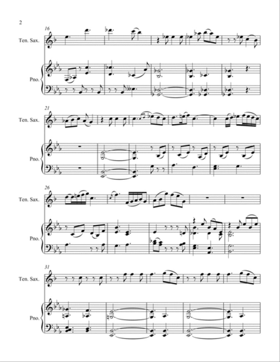 La Campana de la Tarde Tenor Saxophone scores gallery preview page 2