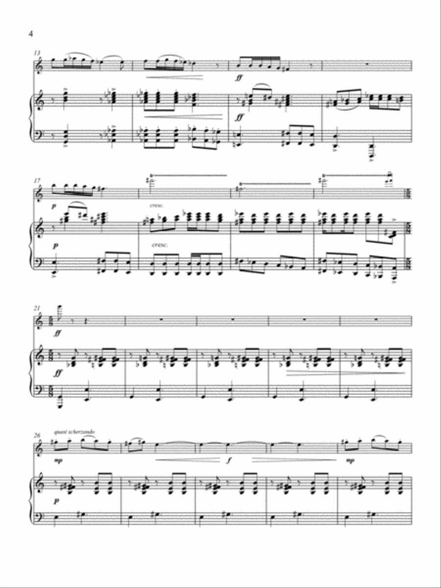 Sonata for Violin and Piano Violin Solo scores gallery preview page 2