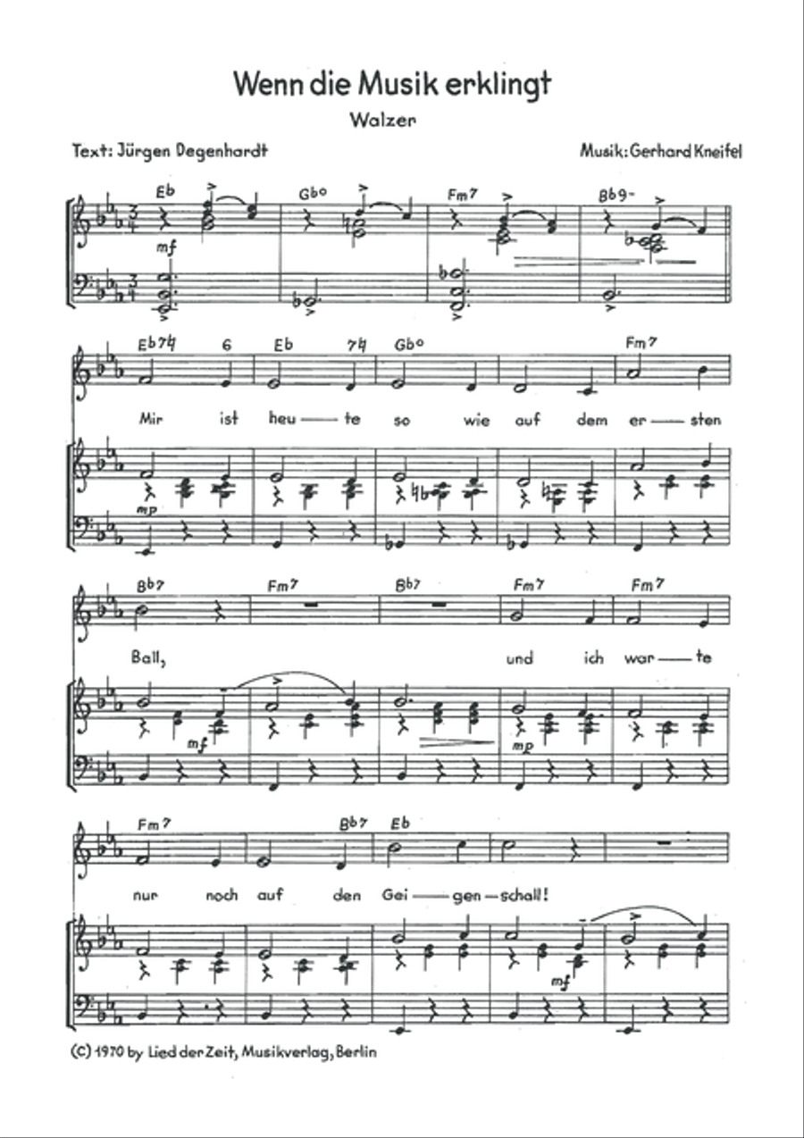 Wenn die Musik erklingt Wenn die Musik erklingt Voice scores gallery preview page 3