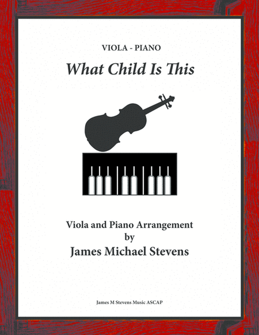 What Child Is This - Christmas Viola & Piano image number null