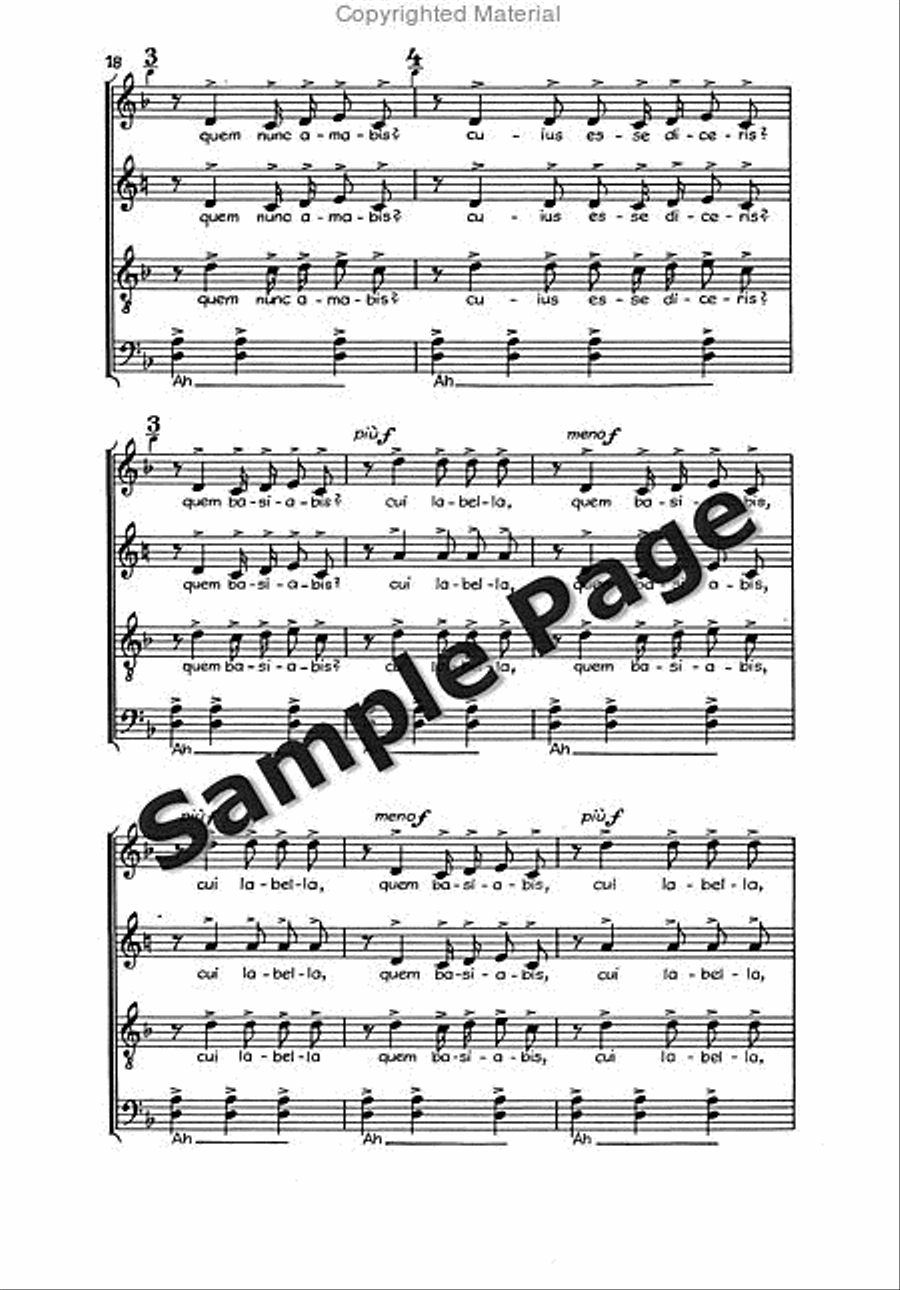4 A Cappella Choruses 4-Part scores gallery preview page 18