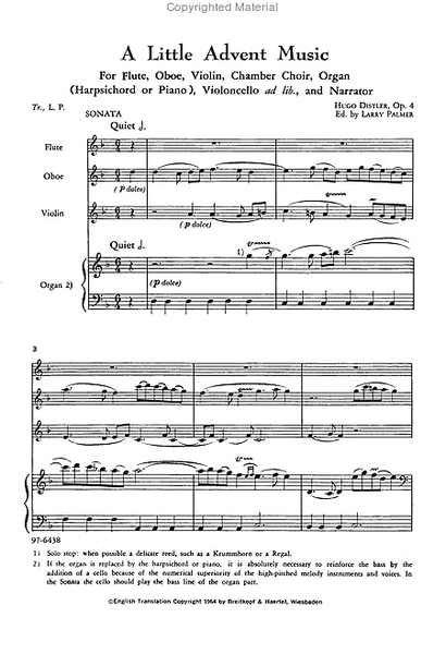 A Little Advent Music (Full Score)