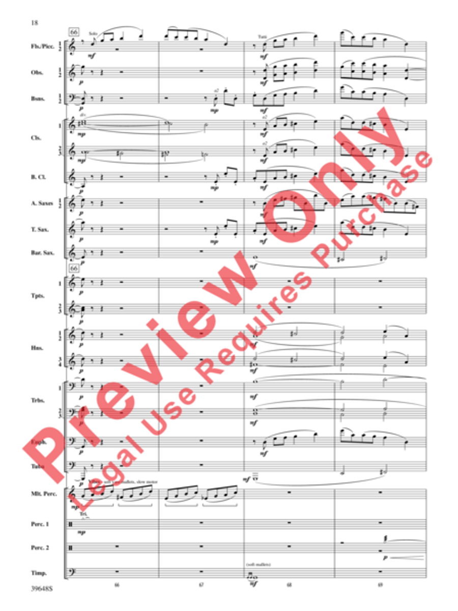 A Childhood Remembered Concert Band scores gallery preview page 18