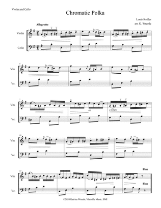 Chromatic Polka for Violin and Cello