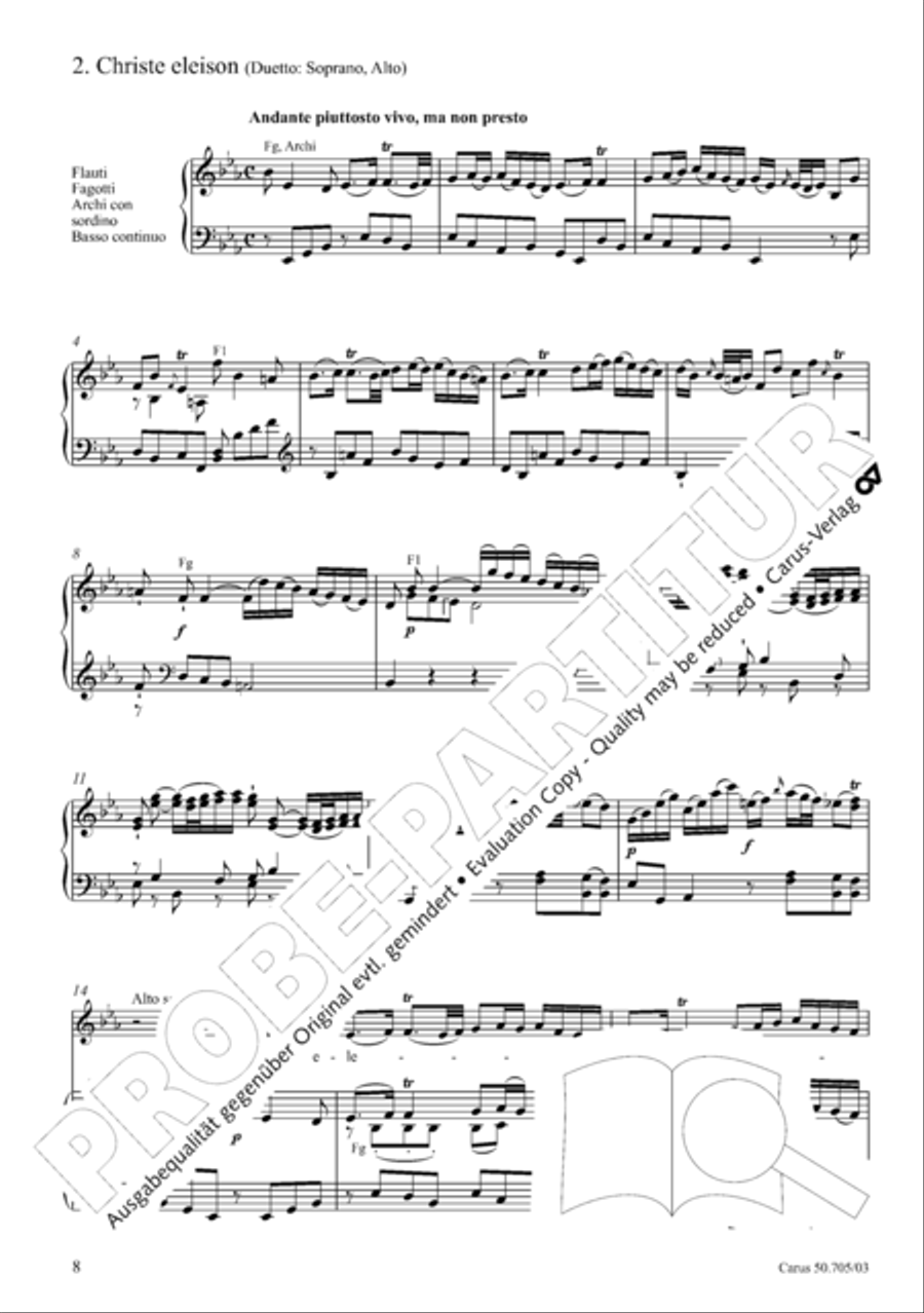 Missa in g. Hasse-Werkausgabe IV/3 4-Part scores gallery preview page 17