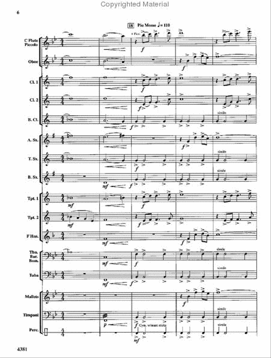 A Hymn of Peace Concert Band scores gallery preview page 5