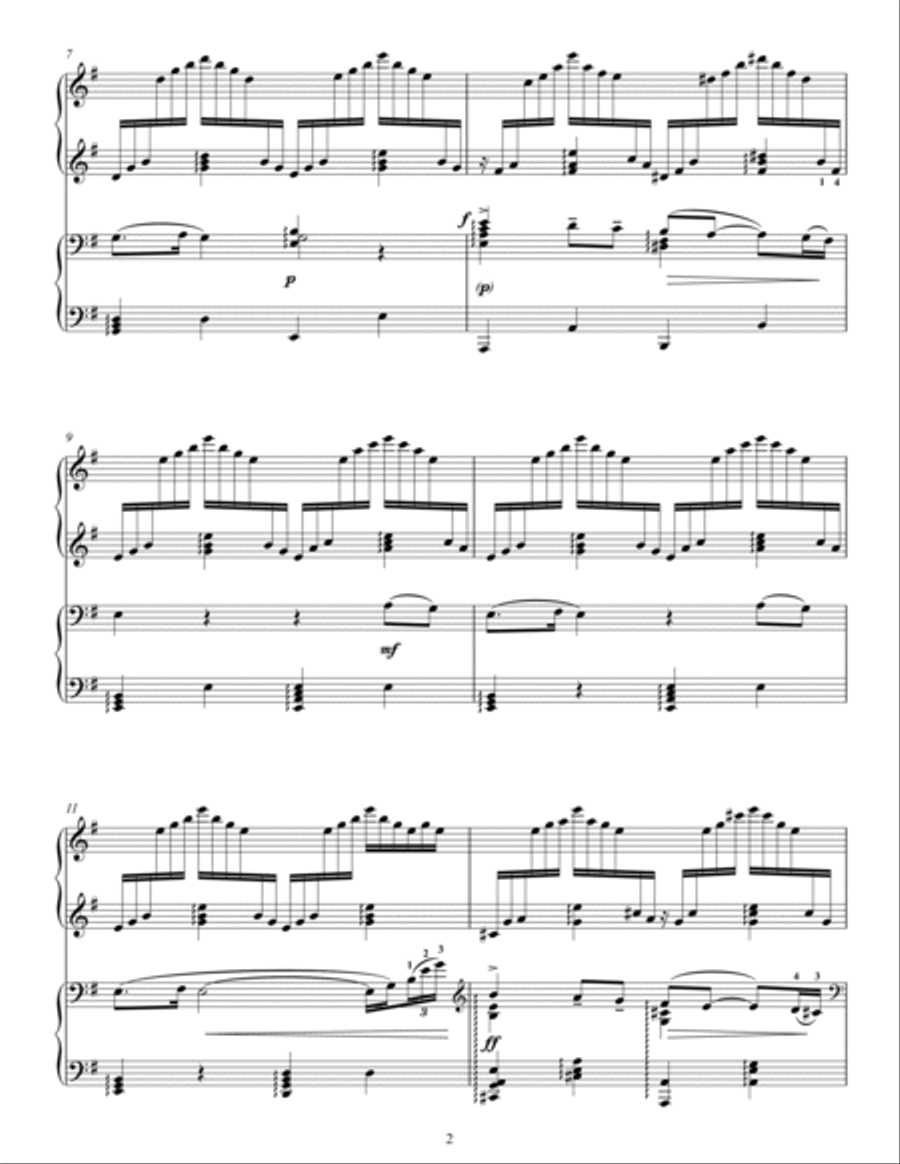 Pas de deux from The Nutcracker 1 Piano, 4-Hands scores gallery preview page 2