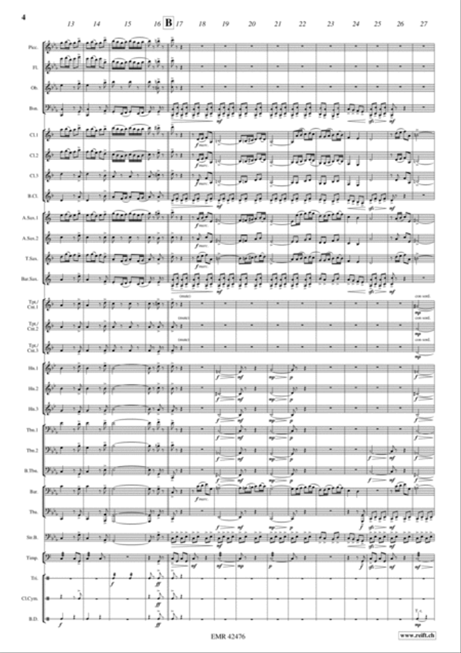 Bacchanale Concert Band scores gallery preview page 4
