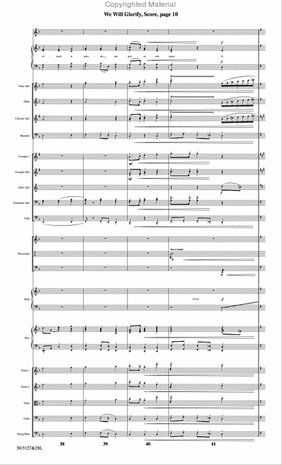 We Will Glorify - Orchestral Score and Parts Choir scores gallery preview page 11