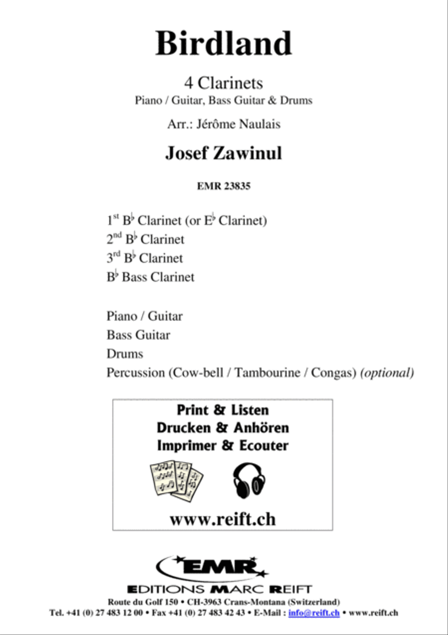 Birdland Birdland Clarinet scores gallery preview page 2