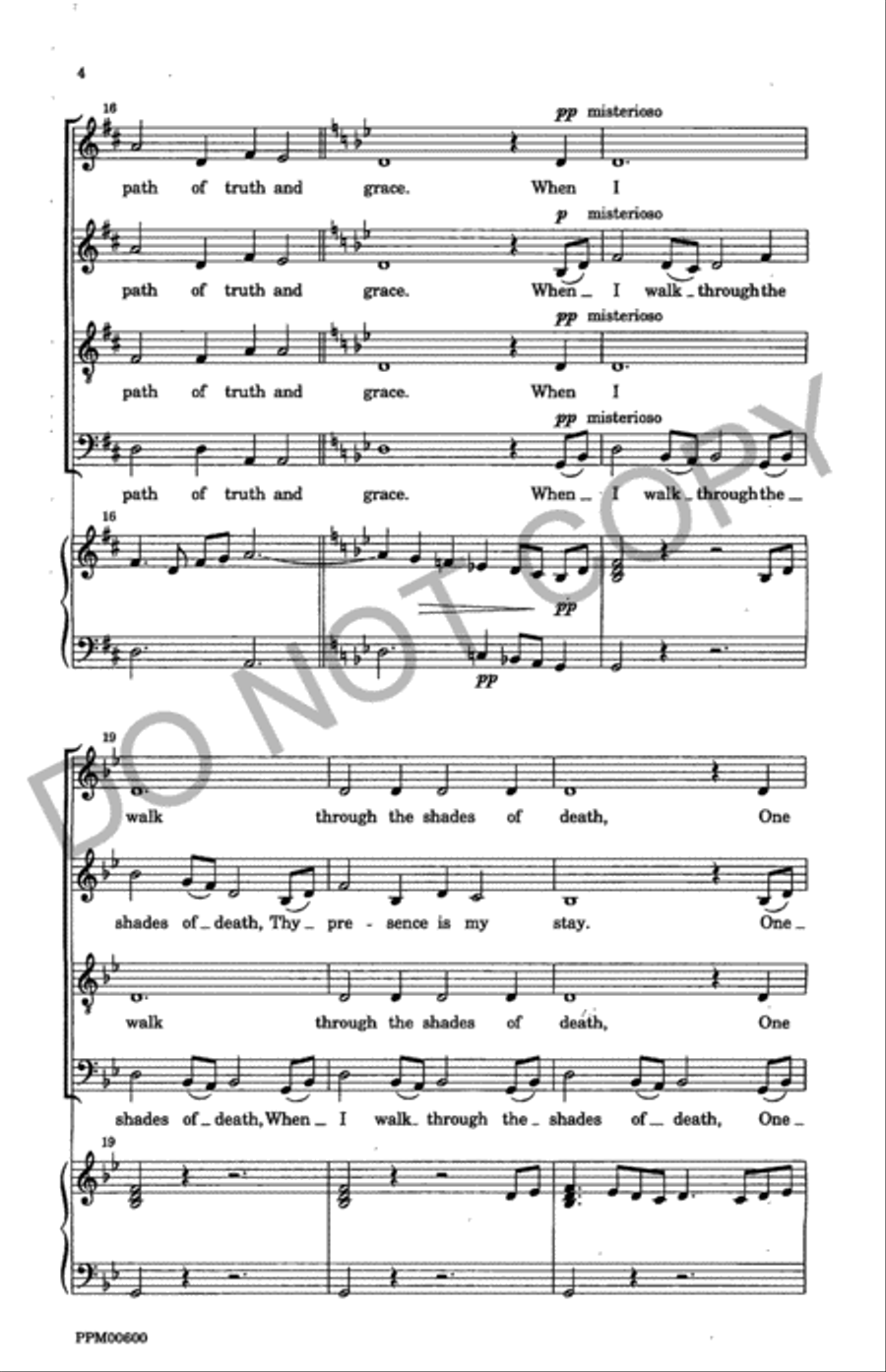 My Shepherd Will Supply My Need 4-Part scores gallery preview page 5