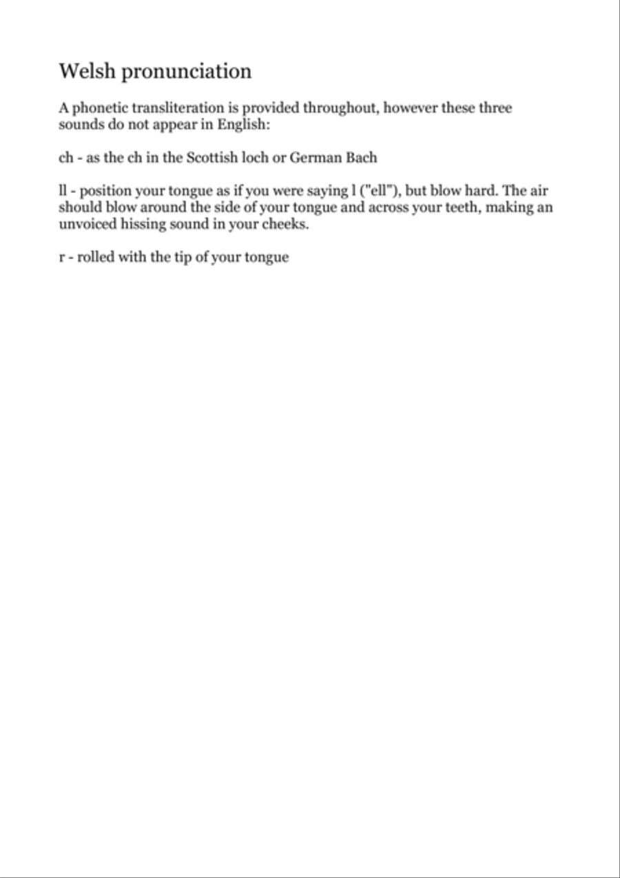Three Welsh Love Songs for unaccompanied choir 4-Part scores gallery preview page 4