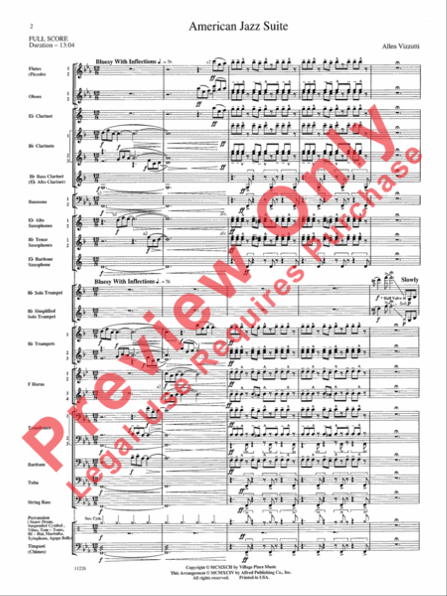 American Jazz Suite American Jazz Suite Concert Band scores gallery preview page 3