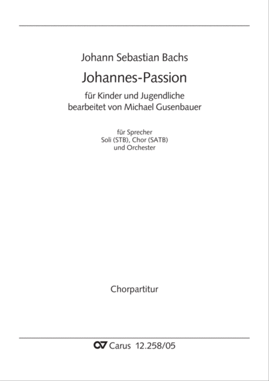Johann Sebastian Bachs Johannes-Passion fur Kinder und Jugendliche STB scores gallery preview page 2
