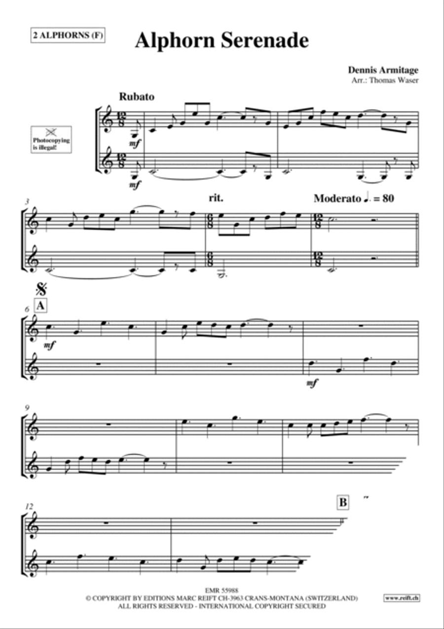 Alphorn Serenade Drums scores gallery preview page 4