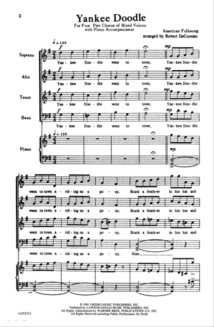 Yankee Doodle 4-Part scores gallery preview page 17