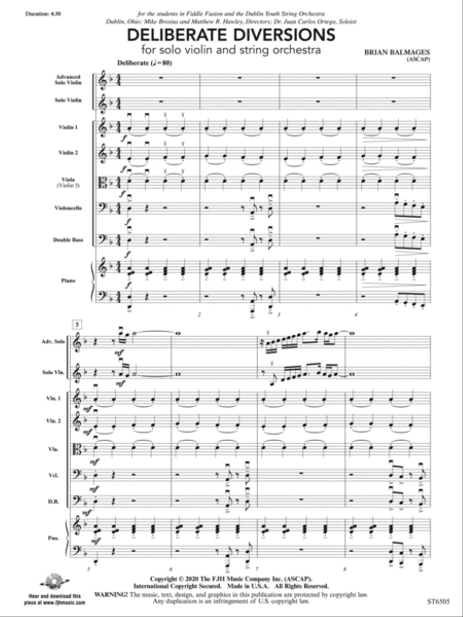 Deliberate Diversions: Score String Orchestra scores gallery preview page 3