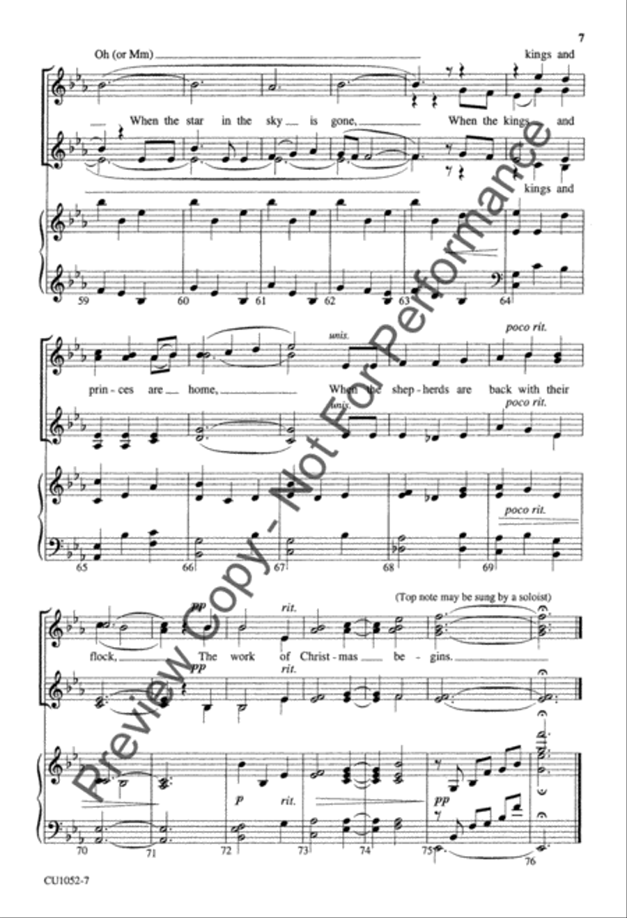 The Work of Christmas - SSAA SSAA scores gallery preview page 8