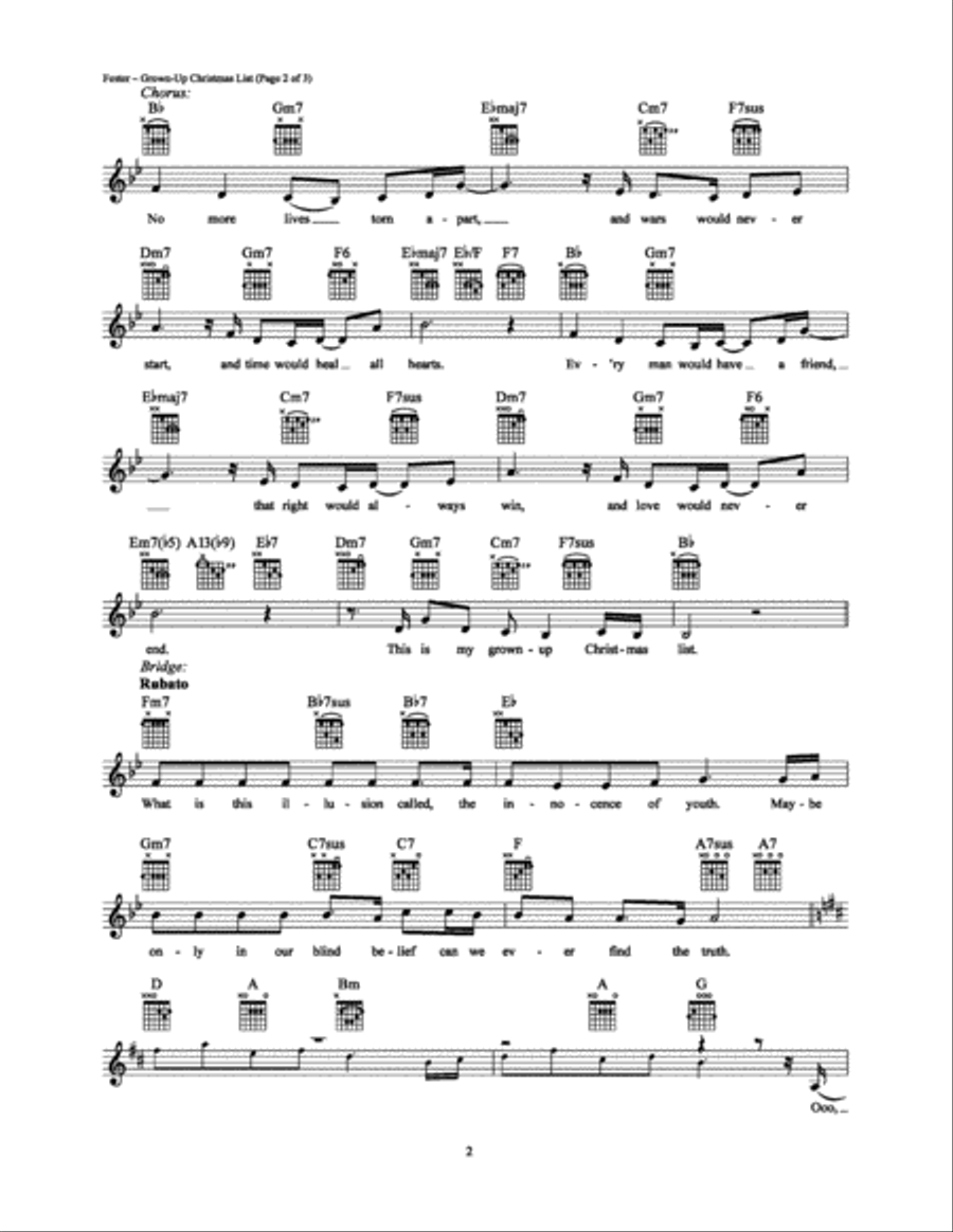 Grown-Up Christmas List Grown-Up Christmas List School and Community scores gallery preview page 2