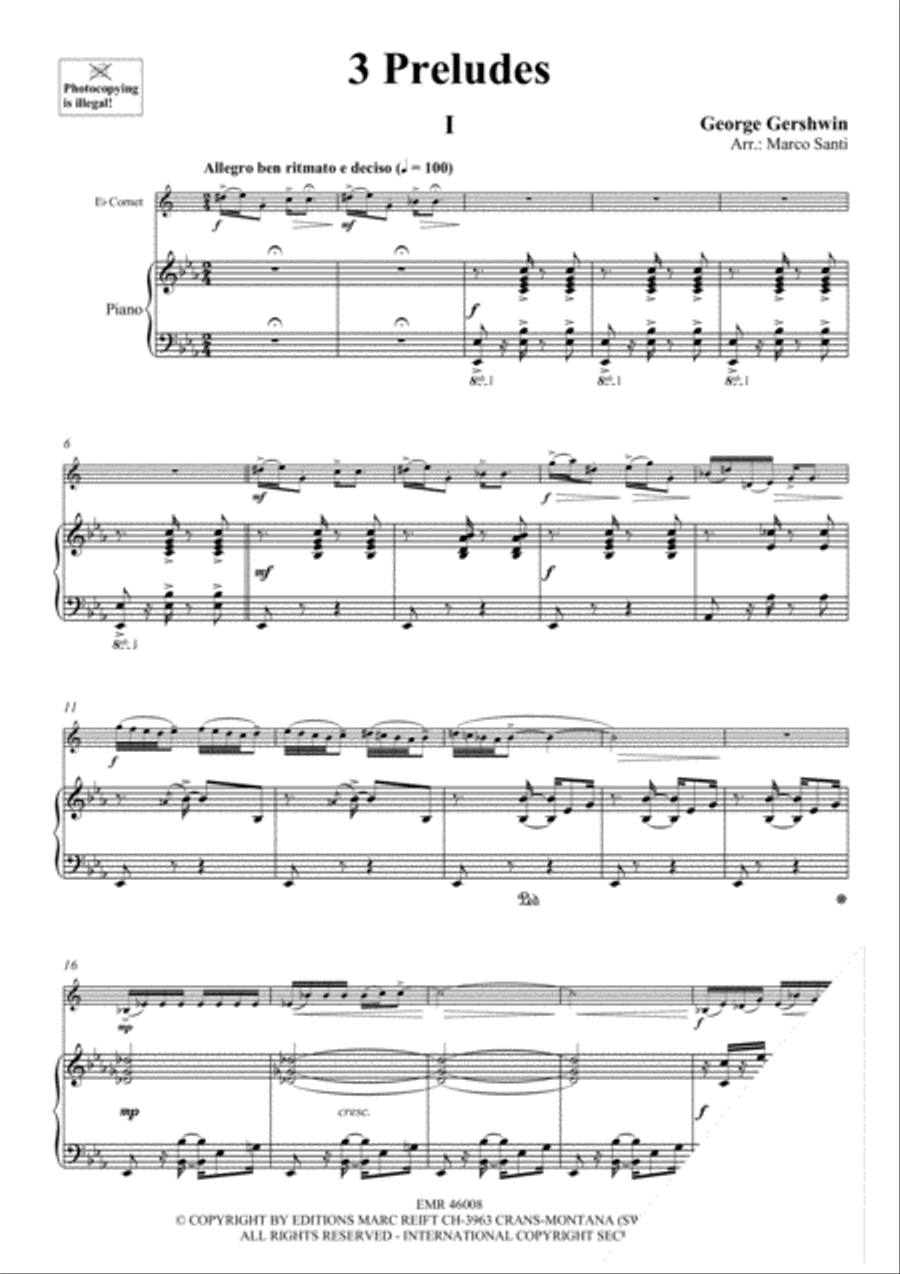3 Preludes Cornet scores gallery preview page 3