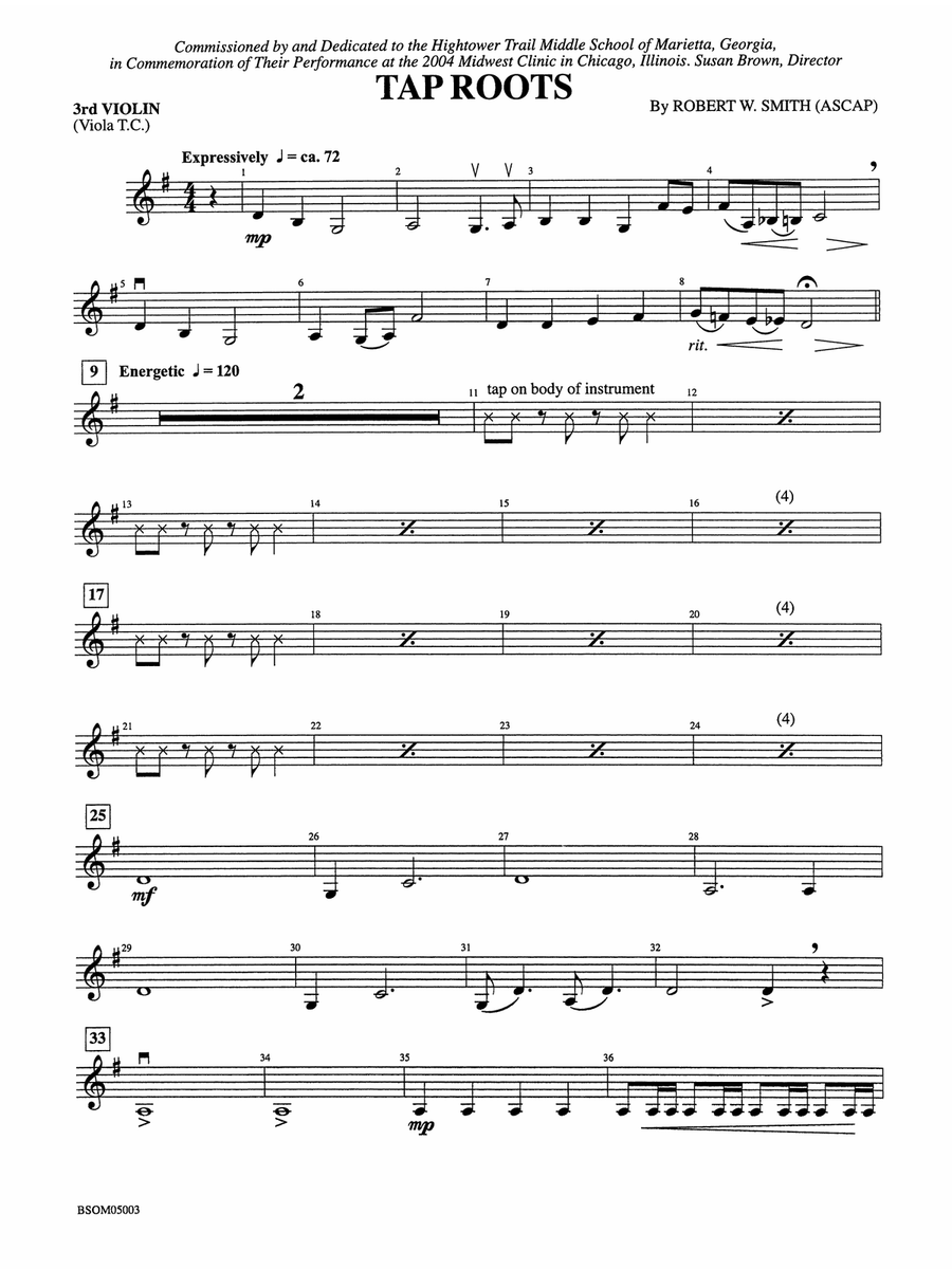 Tap Roots: 3rd Violin (Viola [TC])
