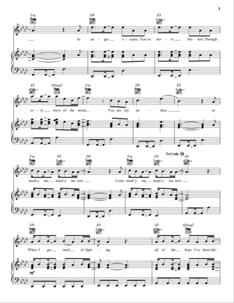 Anchor Piano, Vocal, Guitar scores gallery preview page 3