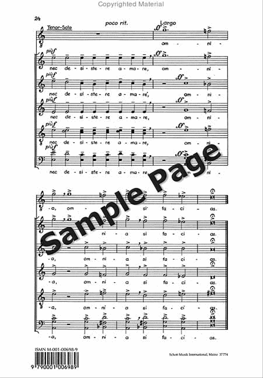 4 A Cappella Choruses 4-Part scores gallery preview page 24