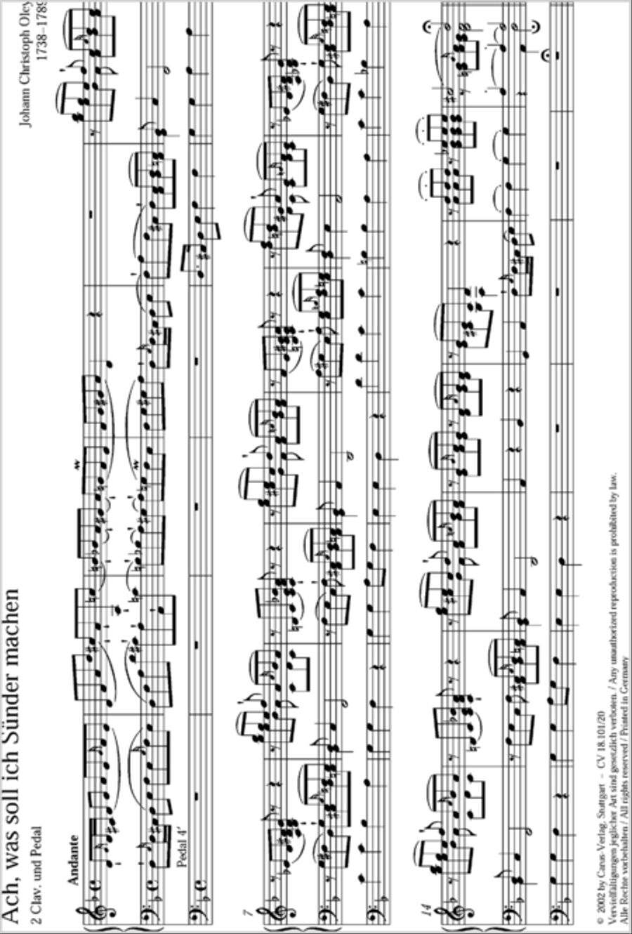 Oley: The Complete Chorale Preludes for Organ, vol. 2 (Chorale preludes for use in church services and in concert) Organ Solo scores gallery preview page 2