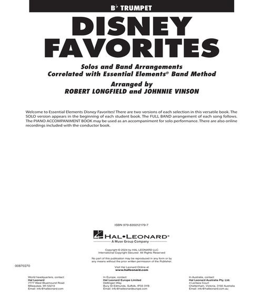 Essential Elements Disney Favorites