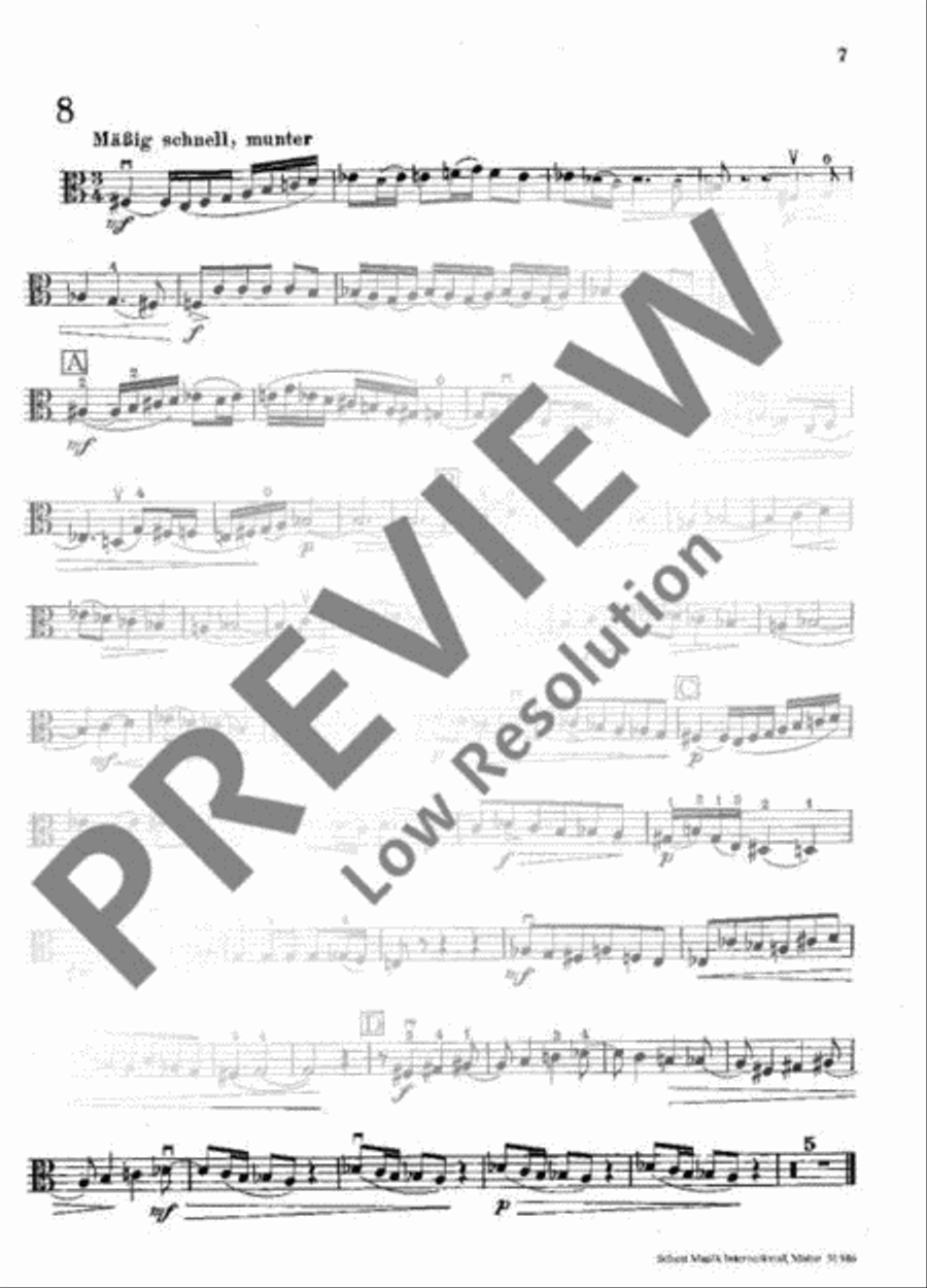 Eight Pieces Viola scores gallery preview page 8