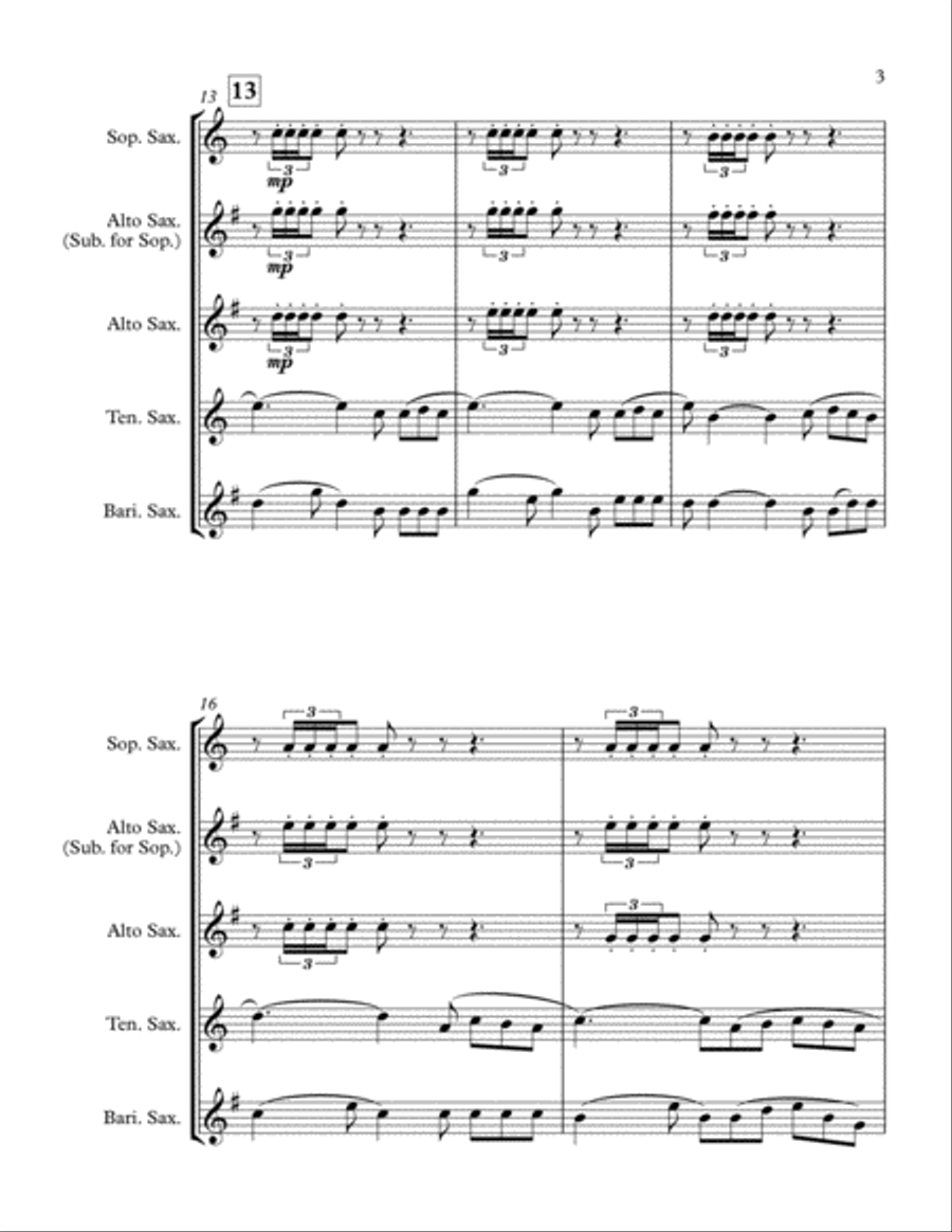 The Impossible Dream The Impossible Dream Saxophone Quartet scores gallery preview page 3