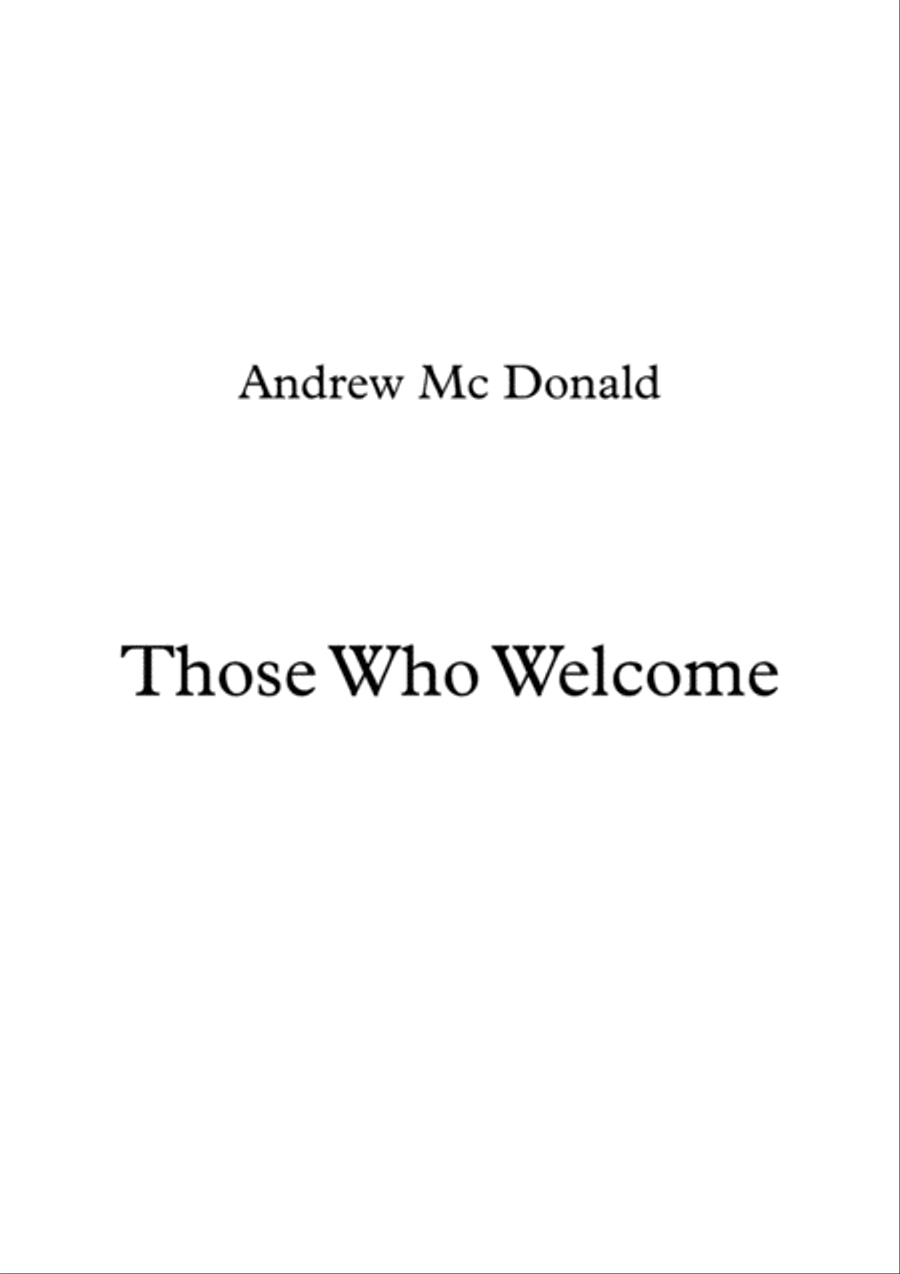 Those Who Welcome Those Who Welcome Voice scores gallery preview page 1