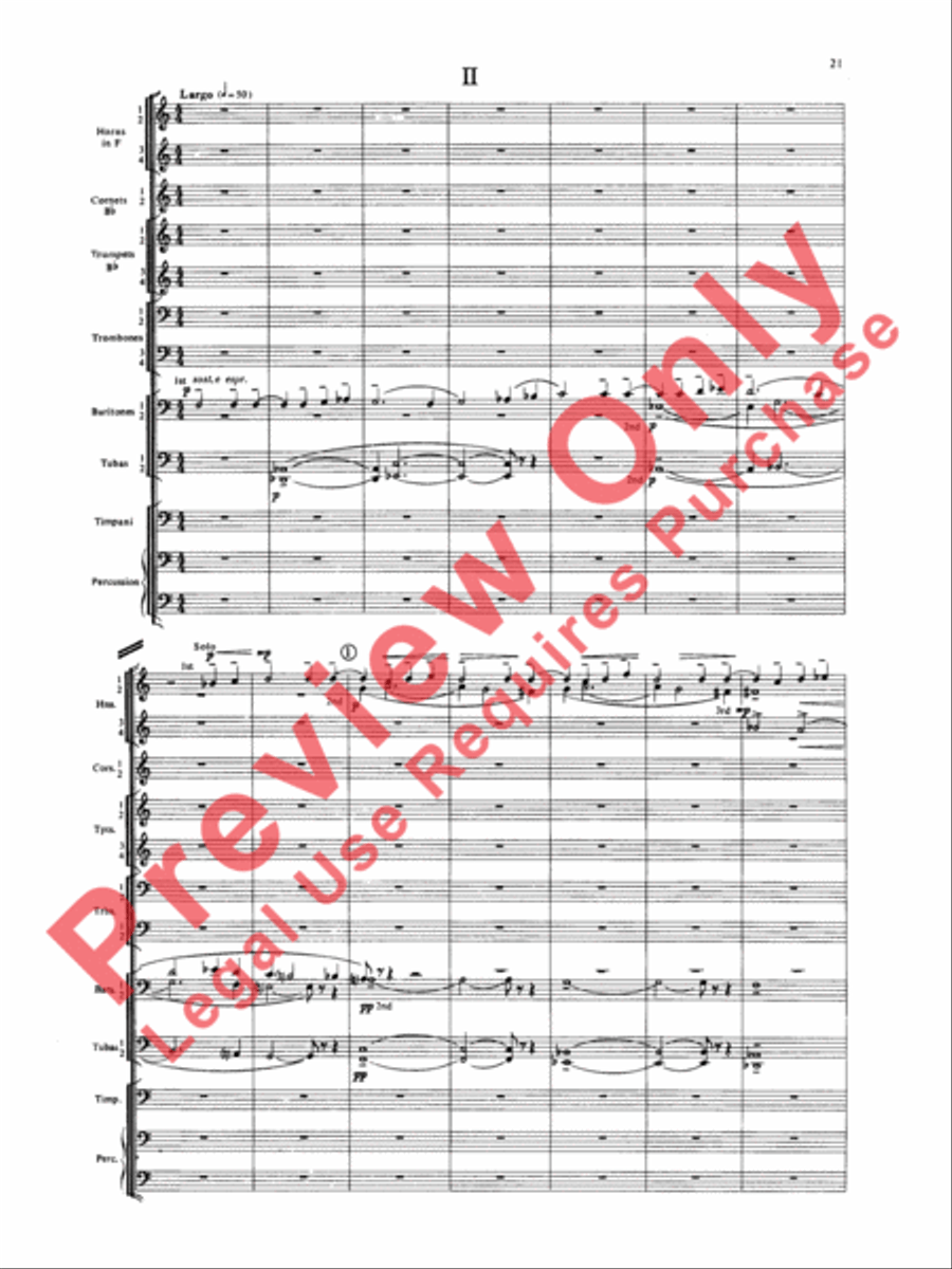 Symphony for Brass and Percussion (score only) Concert Band scores gallery preview page 24